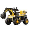 Large Kids Electric Ride-On Excavator, Remote Control, Bluetooth Early Education Lighting