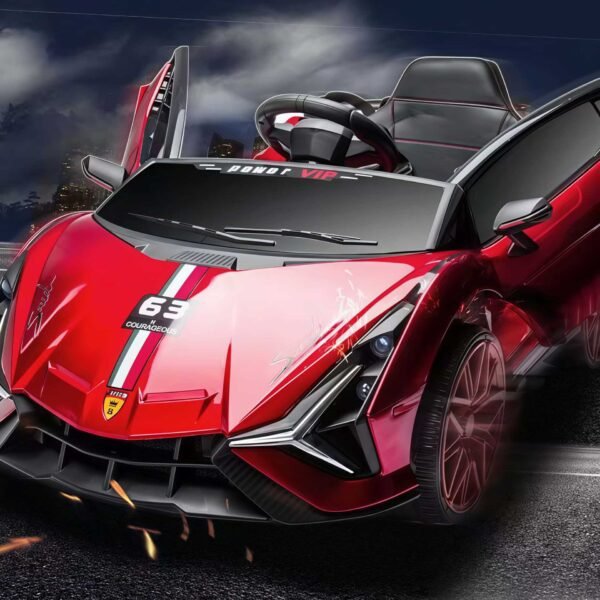Large Kids Electric Ride-On Sports Car with Remote Control, Bluetooth Music & Swing Function