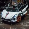 Large Kids Electric Ride-On Sports Car with Remote Control, Bluetooth Music & Swing Function