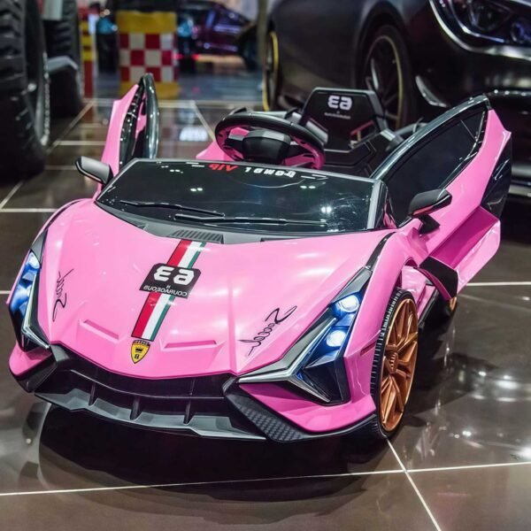 Large Kids Electric Ride-On Sports Car with Remote Control, Bluetooth Music & Swing Function