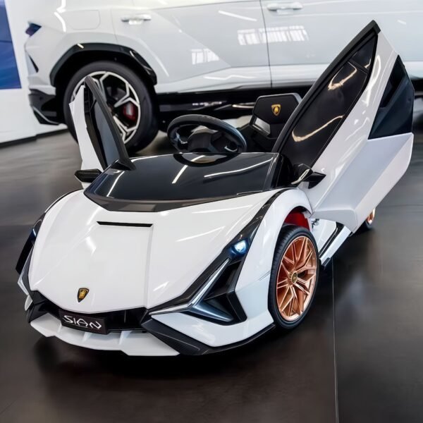 Large Kids Electric Ride-On Sports Car with Remote Control, Bluetooth Music & Swing Function