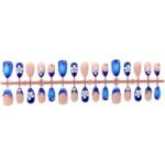 3D Wearable Nails - Klein Blue French Style Almond
