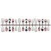 Black Lace Polka Dot Bow French Press-On Nails