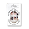 Purple-Red Gradient Y2K Vintage Wearable Nails - 3D Gold-Plated Starburst French Press-On Nail Art Strips