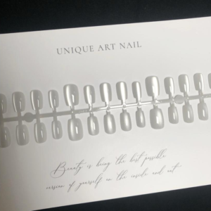 Glace à travers des perles de verre Ongles à pression portables – Bandes multicolores œil de chat pour nail art, 30 pièces
