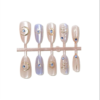 French Cat Eye Star Moon Totem Snake Wearable Nails with Rhinestones