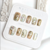 Dunhuang Gold Foil Divine Deer Wearable Nails - Chinese Light Luxury Style