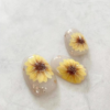 Autumn Winter Sunflower Cat Eye Wearable Nails Gentle Blush Gilt Pearl