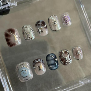 Y2K Punk Martin Press-On Nails - Ultra-Short Ladder