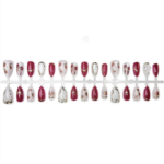 Valentine's Day Gilt Bow Almond Cat Eye Wearable Nails