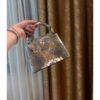 Exotic-Pattern Structured Top-Handle Bag