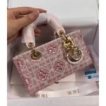 Pink Embellished Mini Top-Handle Bag
