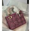Purple Embellished Mini Top-Handle Bag