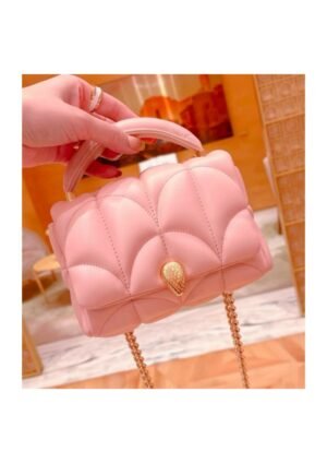 Pink Quilted Mini Top-Handle Bag