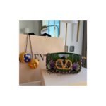 Green Embellished Shoulder Bag