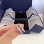 Pear-Cut Double Pavé S925 Silver Ring Set