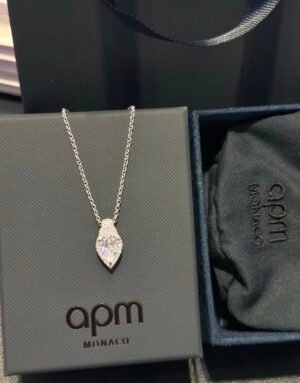 Marquise Pendant Silver Necklace