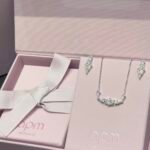 Geometric S925 Silver Necklace & Earrings Set
