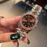 Two-Tone Crystal-Bezel Watch