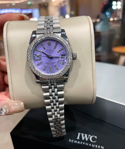 img-011 Purple Dial Crystal Watch