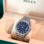 Blue Dial Crystal Bracelet Watch