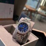 Blue Dial Steel Watch