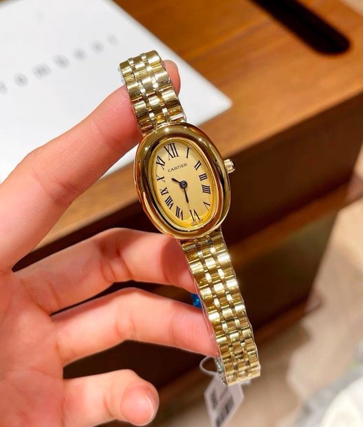 Oval Roman-Numeral Bracelet Watch