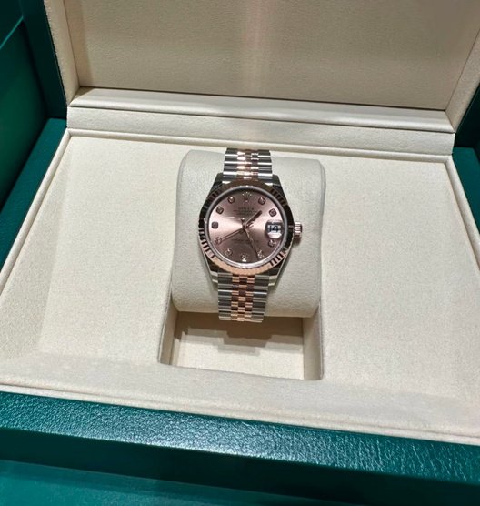 Rose Dial Two-Tone Watch