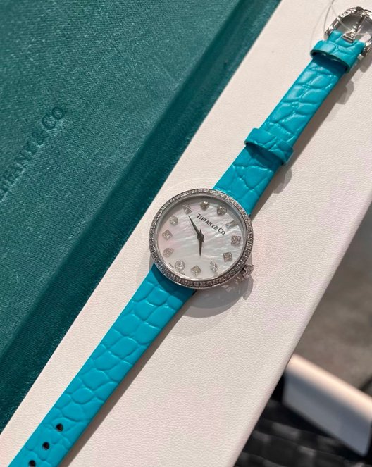Turquoise Strap Diamond-Marker Watch
