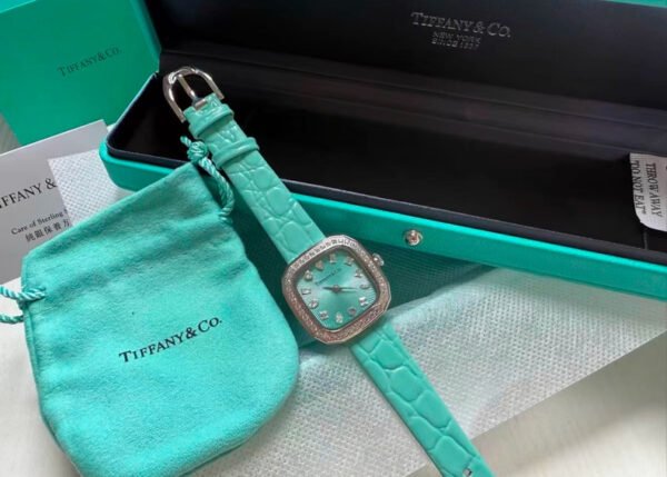 Turquoise Strap Cushion Watch