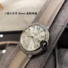 img-045 Leather Strap Round Crystal Watch