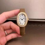 Slim Oval Brown-Strap Watch