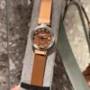 Brown Strap Round Dress Watch