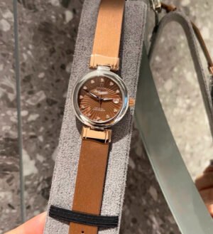 Brown Strap Round Dress Watch