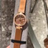 Brown Strap Round Dress Watch