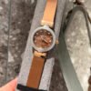 Brown Strap Round Dress Watch