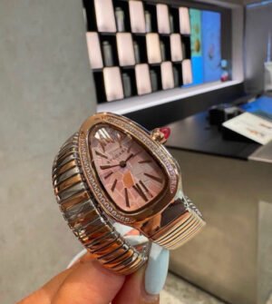 Rose-Tone Flexible Bracelet Watch