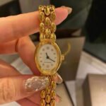 Gold Oval Bracelet Watch
