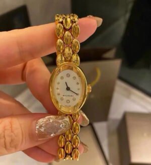 Gold Oval Bracelet Watch